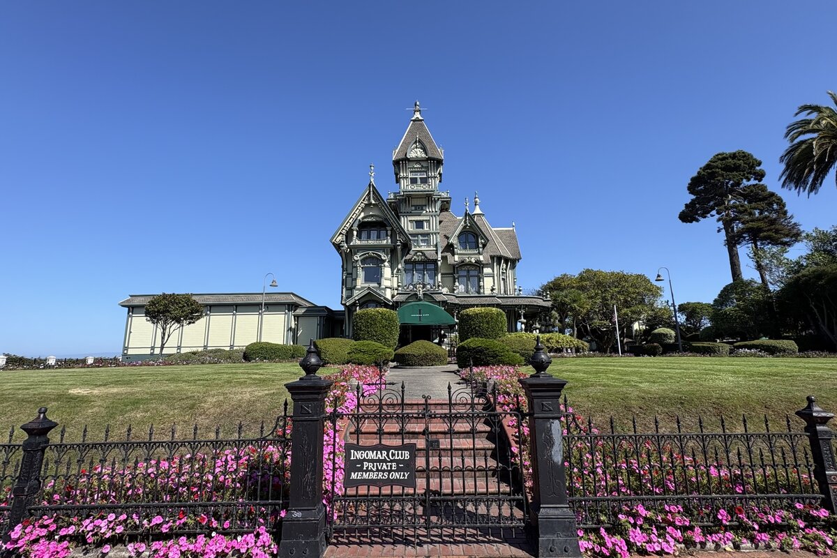 Carson Mansion side view showing architectural details
